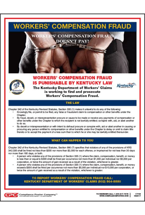 Kentucky Workers Compensation Fraud Poster