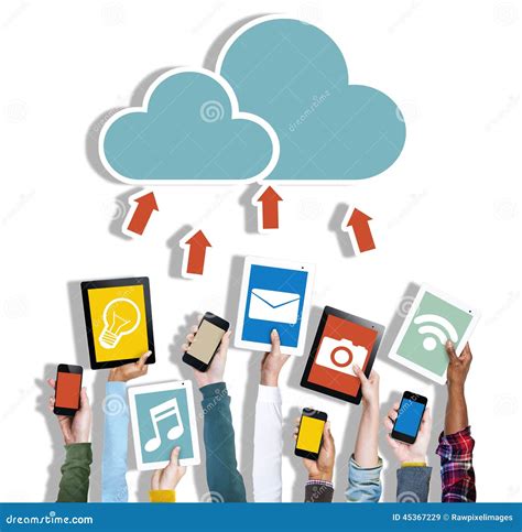 Cloud Networking Concept Cloud Networking On Alphabet Background Stock