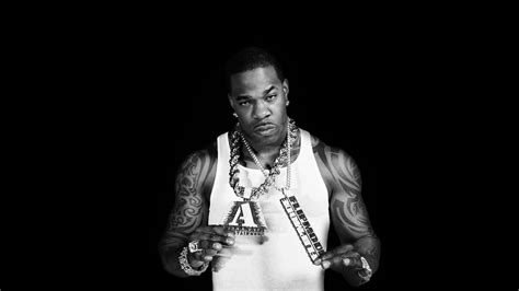 Download Busta Rhymes Blackand White Portrait Wallpaper