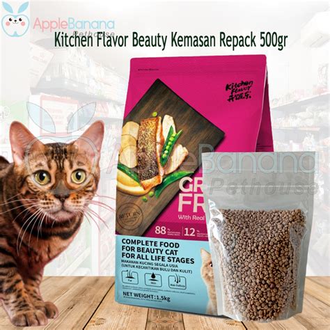 Jual Kitchen Flavor Beauty 500gr Makanan Kucing Kemasan Repack 500gr