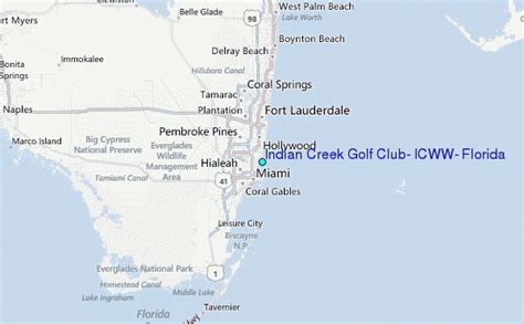 Indian Creek Golf Club, ICWW, Florida Tide Station Location Guide