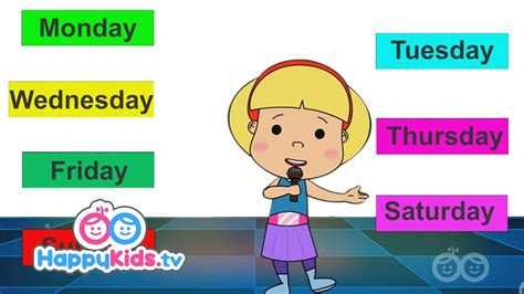 Sunday Monday | Nursery Rhymes For Kids| Happy Kids | Pattie and Pixie ...