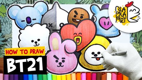 Cute Easy Cartoons To Draw Bt21 Easy Drawing Tutorials How To Draw