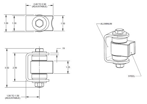 Aluminum Steel Combo Weldable Gate Hinge Stsource