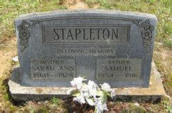 Sarah Ann Murphy Stapleton M Morial Find A Grave