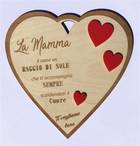 Targa A Forma Di Cuore Regalo Festa Della Mamma Compleanno Etsy