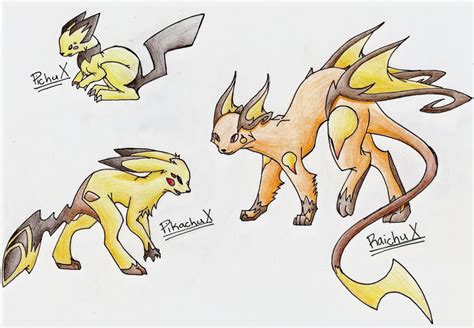 Pikachu Evolution Series X by CelestialTentails on DeviantArt