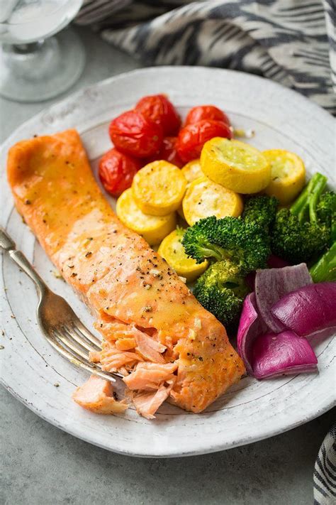 Sheet Pan Honey Mustard Salmon And Rainbow Veggies Cooking Classy Healthy Menu Healthy Lunch