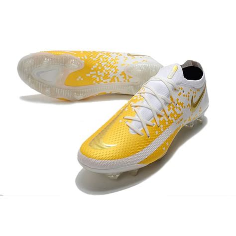 Tacos De Futbol Nike Phantom Gt Elite Fg Blanco Oro