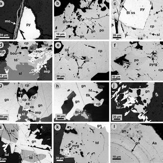 Representative Reflected Light Photomicrographs Of The Plaka Ore