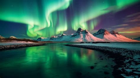 Premium AI Image | photo of The mesmerizing aurora borealis in Iceland