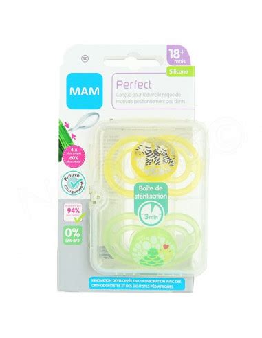 Mam Perfect Sucette Met X Jaune Et Vert Archange Pharmacie En Ligne