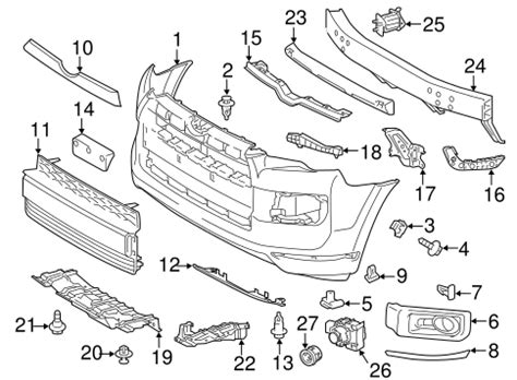 Genuine OEM Bumper Components Front Parts For 2015 Toyota 4Runner