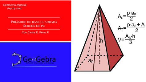 Pirámide de base cuadrada Screen de Geogebra 5 0 YouTube