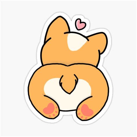 Corgi Butt Stickers | Redbubble