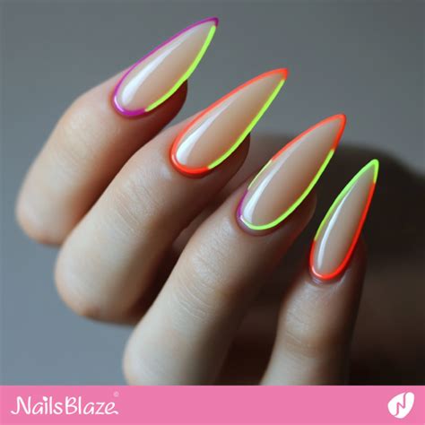 Neon Outline Nails