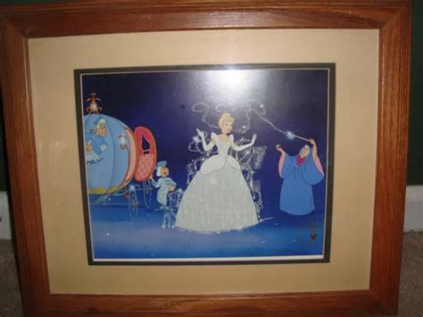 1995 Walt Disney Store Cinderella Commemorative Lithograph 11x14 Paper