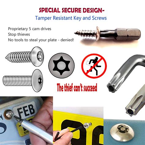 Buy Aootf Anti Theft License Plate Screws Stainless Steel License