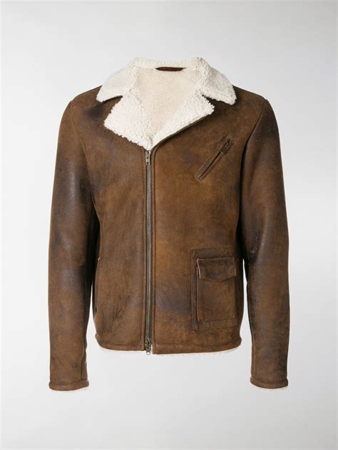 Salvatore Santoro Classic Shearling Jacket Brown MODES