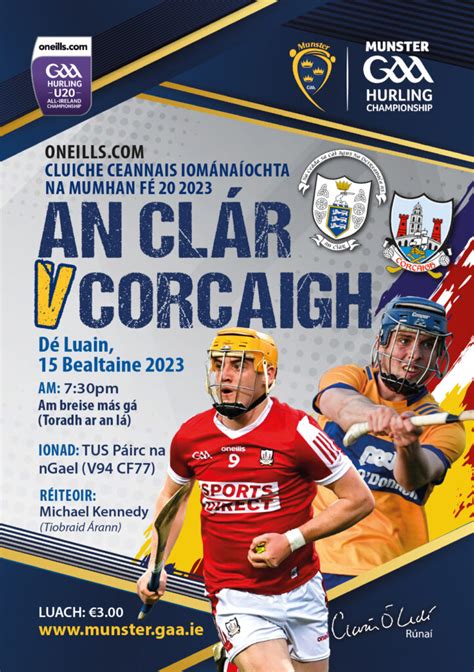 2023 oneills.com Munster GAA Hurling Under 20 Championship Final – Cork ...