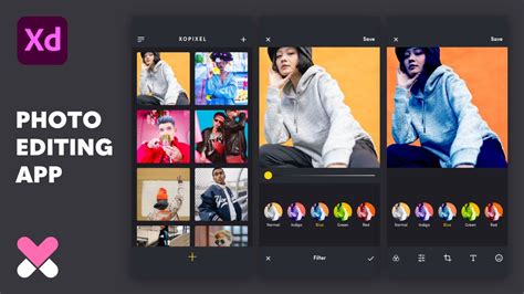 Design Prototype Photo Editing App In Adobe Xd Part Of Xo