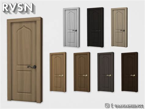 The Sims Resource - A-door-able Single Door - Style S1CW - Recolor