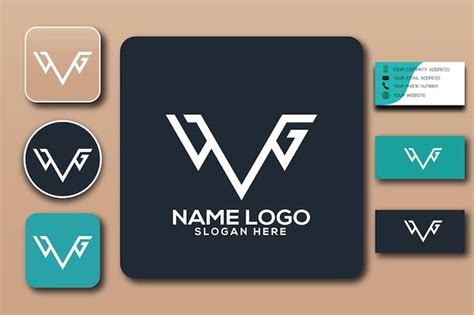 Premium Vector | Uvg monogram logo template color editable