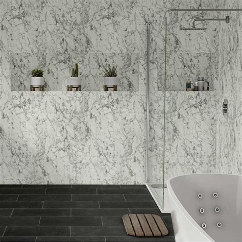 Nuance Large Corner Turin Marble Wall Panel Pack C Showerstoyou