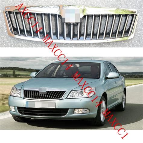 Front Bumper Upper Grille Vent Chrome Upper Grille For Skoda Superb