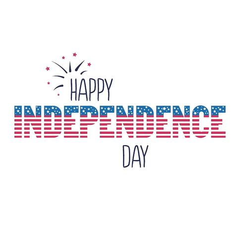 Premium Vector Us Independence Day Lettering Th Of July