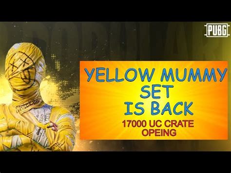 Yellow Mummy Set Underworld Guide Set Pubg Mobile Youtube