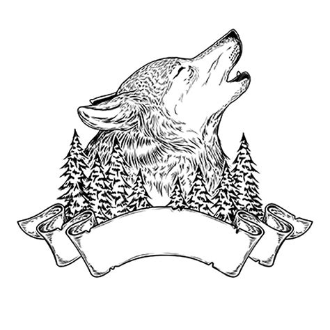 Howling Wolf Logo Vector Hd PNG Images, Vector Illustration Of A ...