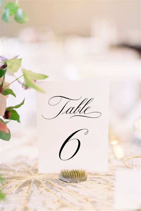 Table Numbers Template Modern Script Table Numbers Printable Etsy In