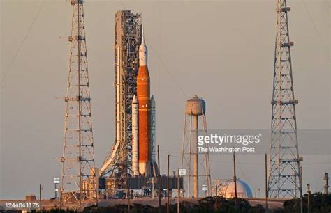 Artemis Nasas Space Launch System Rocket With The Orion Spacecraft