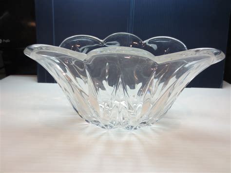 Large Lenox Fine Crystal Oval Bowl Scalloped