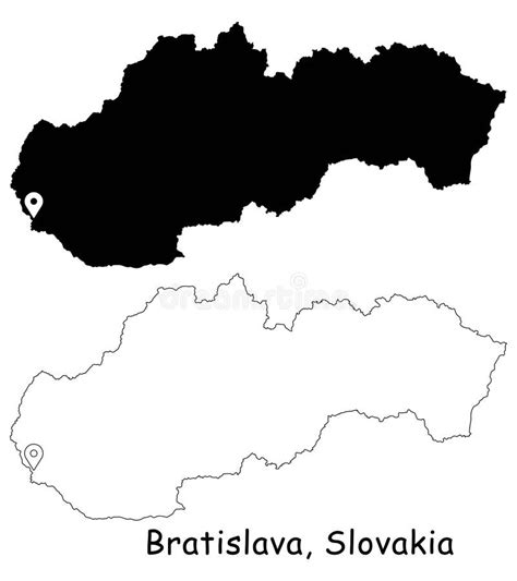 Bratislava Eslovaquia Mapa Detallado Del País Con La Ubicación En La