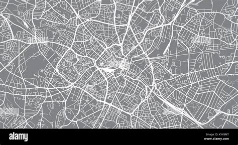 Vector Urbano Mapa De La Ciudad De Birmingham Inglaterra Imagen Vector