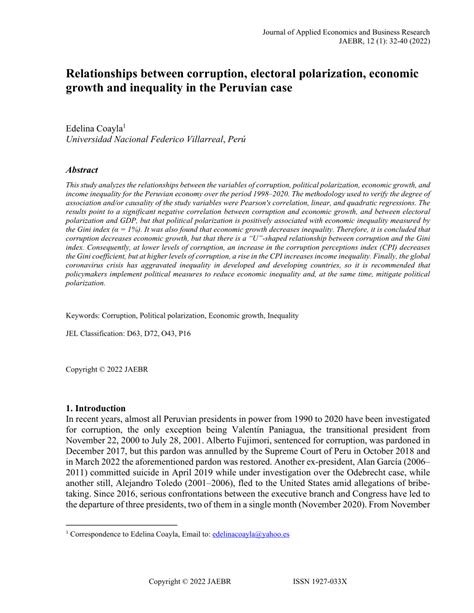 PDF Relationships Between Corruption Electoral Polarization