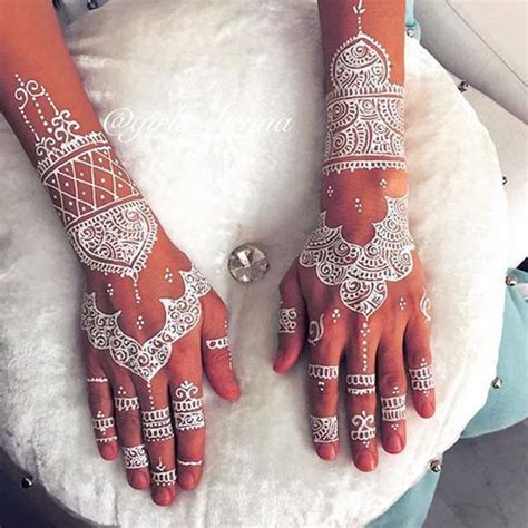 25 Amazing White Henna Designs Art And Design