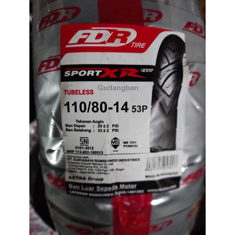 Jual Ring Ban Luar Motor Fdr Sport Xr Evo Tubeless