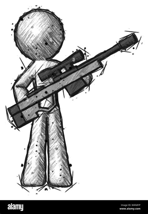 Sniper Pencil Sketch Learn How To Draw Heavy Sniper Rifle From