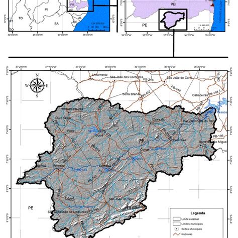 Localização da bacia do alto curso do rio Paraíba Download