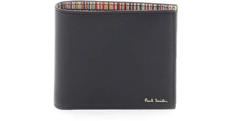 Paul Smith Signature Stripe Bifold Wallet In Black For Men Lyst