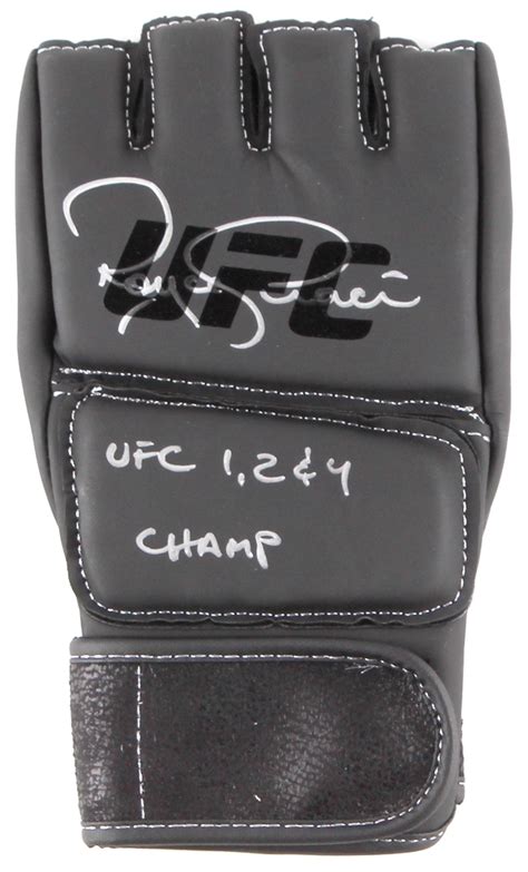 Royce Gracie Signed Ufc Glove Inscribed Ufc 1 2 And 4 Champ Pa Coa