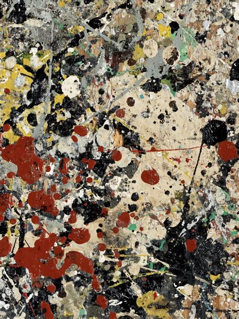 Jackson Pollocks Paint Splattered Studio Floor Caked With Residues Of