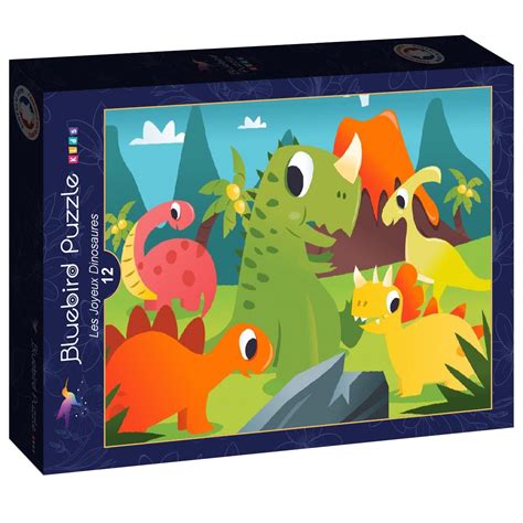 Puzzle Les Joyeux Dinosaures Bluebird Puzzle F 90609 12 pièces Puzzles