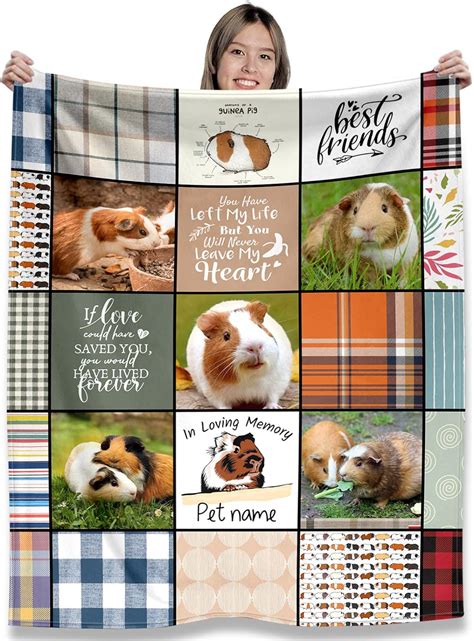 Amazon Ussunarts Personalized Guinea Pig Pet Memorial Blanket