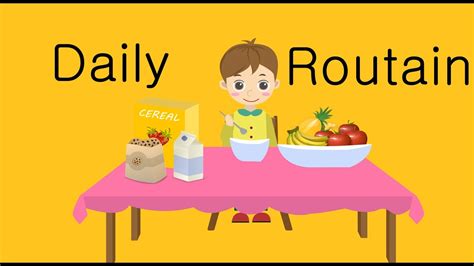 Animated English — My Daily Routine Vocabulary Let`s Talk About Your