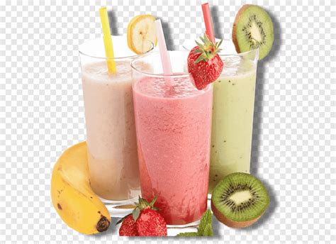 Three Glasses Of Fruit Shakes Smoothie Milkshake Fizzy Drinks Juice