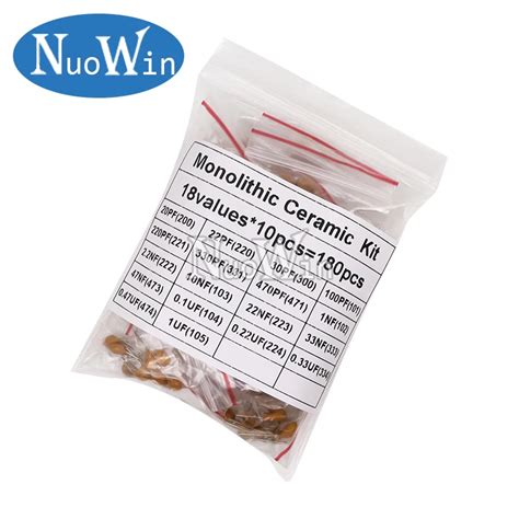 Pcs Monolithic Ceramic Capacitor Kit Values Pcs Pf Uf V